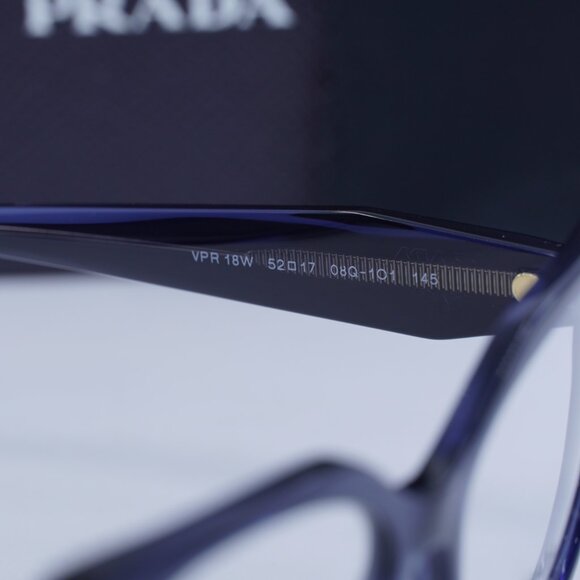 Final Price! Prada PR18WV 08Q1O1 52mm Blue Eyeglasses - Picture 7 of 10